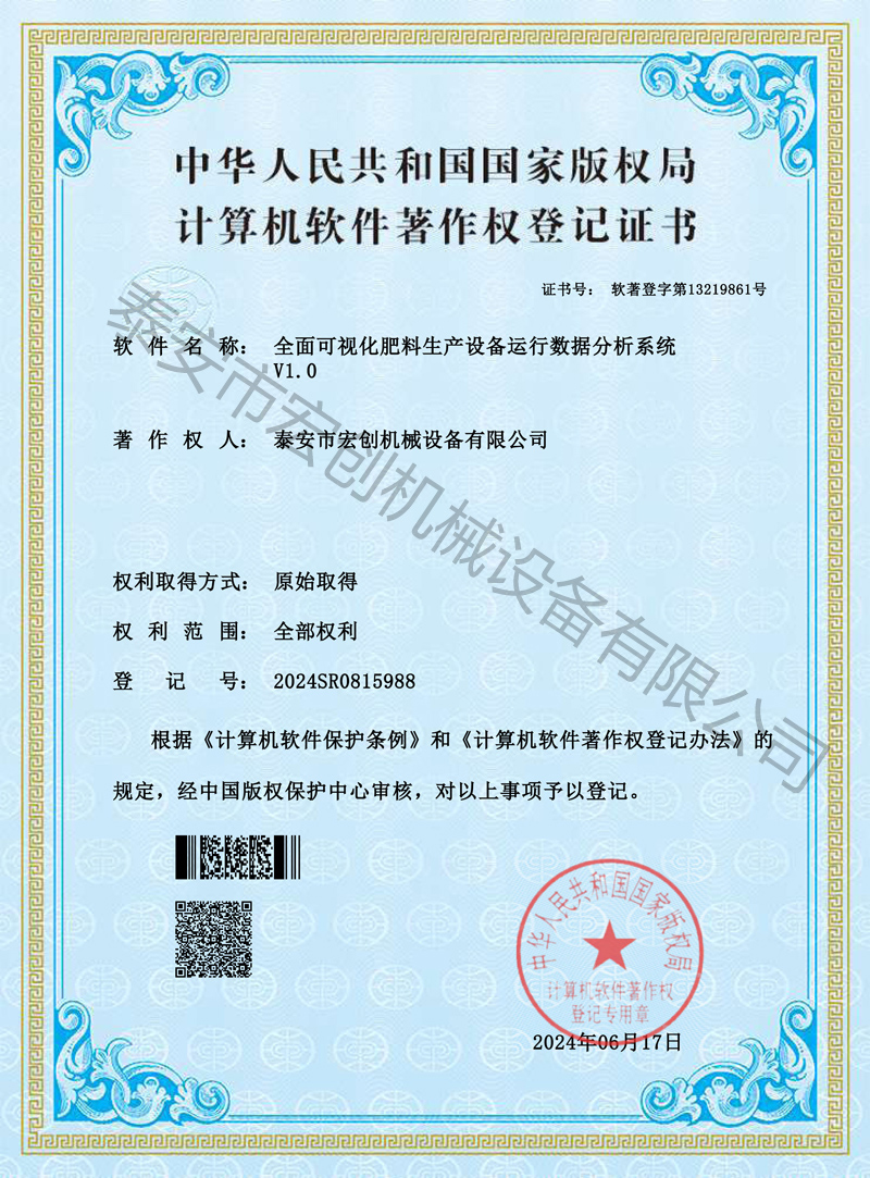 全面可视化肥料生产设备运行数据分析系统V1